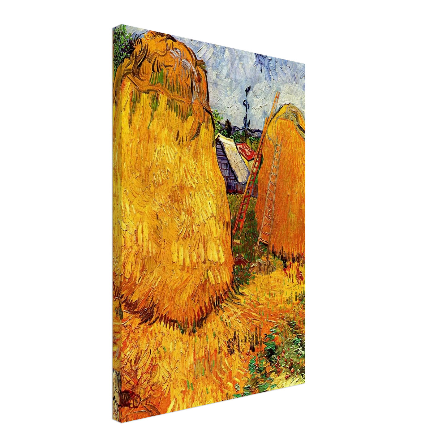 Vincent van Gogh - Haystacks in Provence Canvas - 40x60 cm / 16x24 inches-canvas