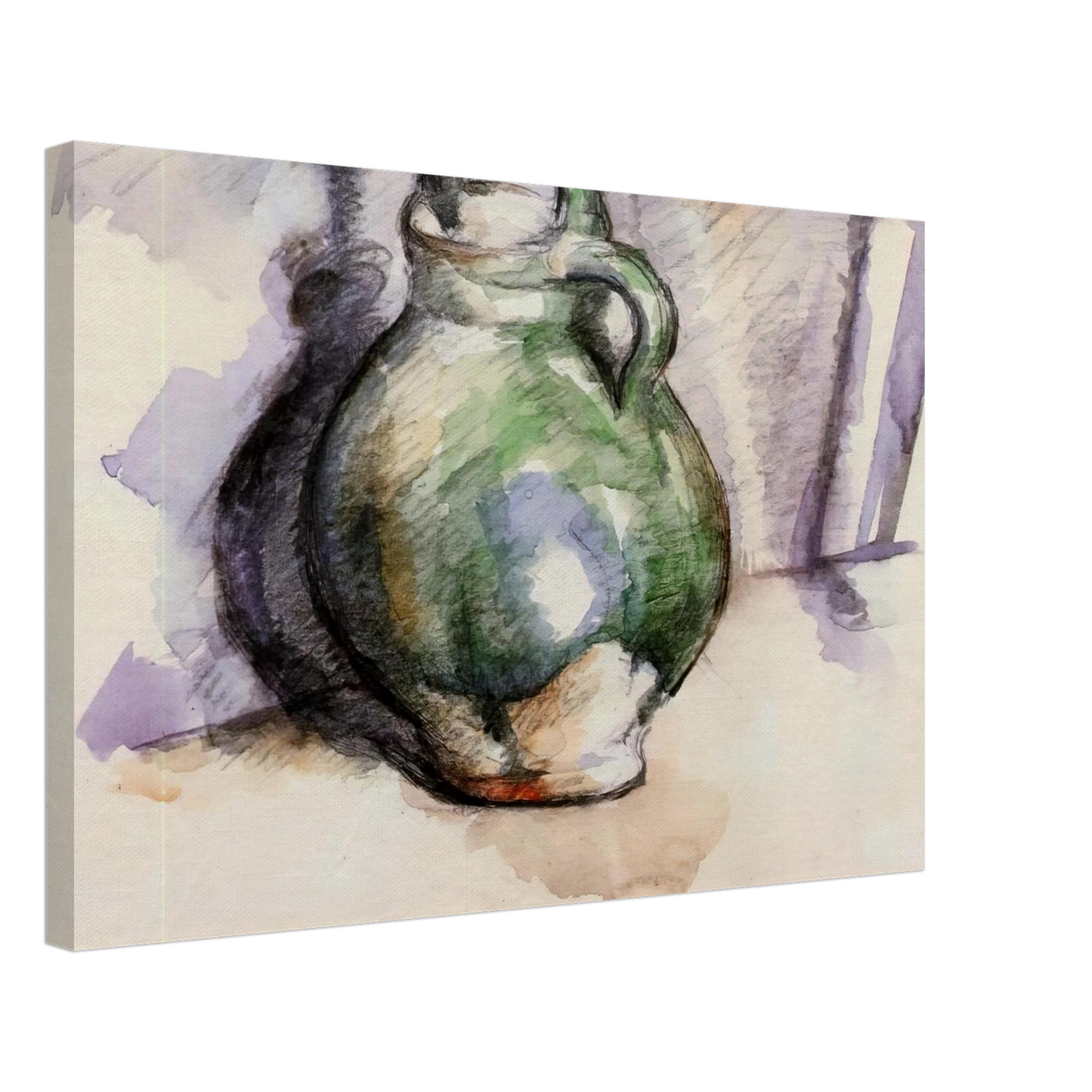 Paul Cezanne - The Green Pitcher Canvas - 40x60 cm / 16x24 inches-canvas