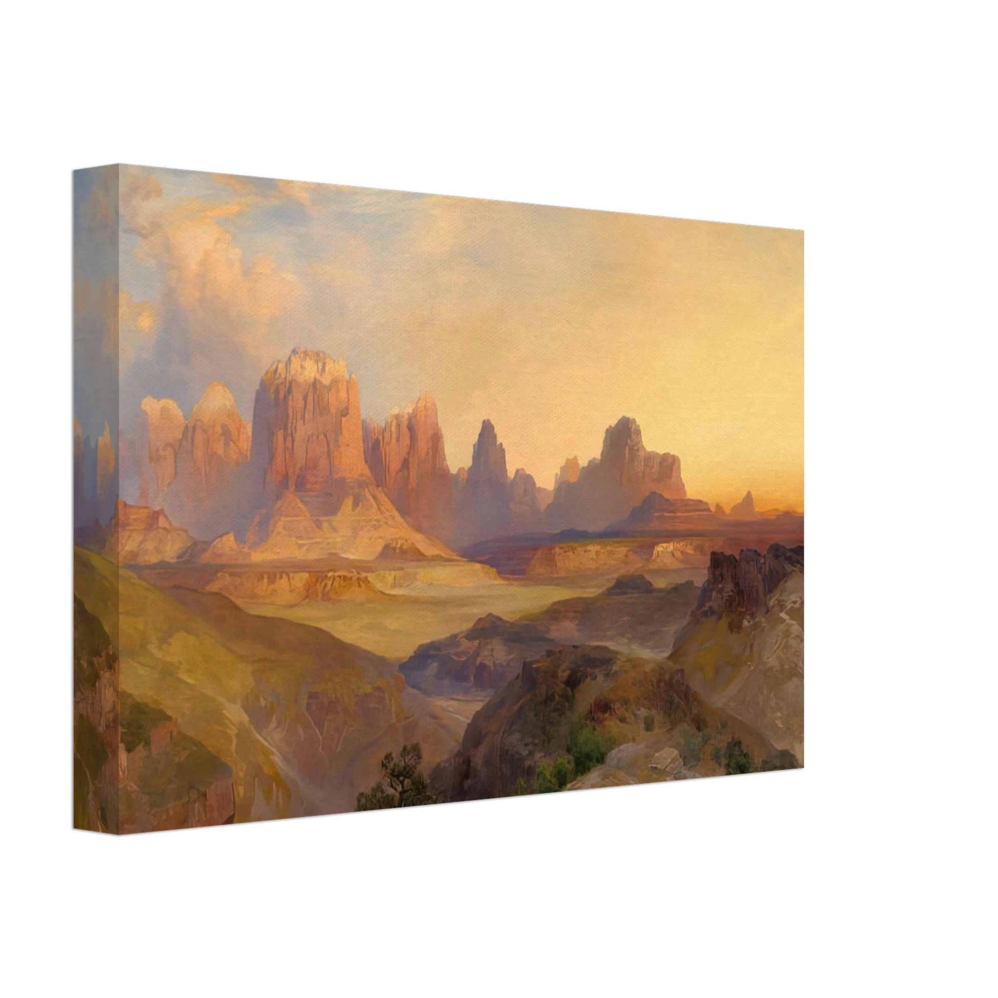 Thomas Moran - Virgin River Utah Canvas - 70x100 cm / 28x40 inches-canvas