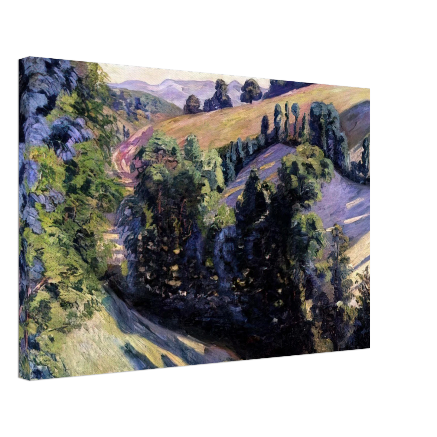 Armand Guillaumin - Landscape at Pontgibaud Canvas - 70x100 cm / 28x40 inches-canvas