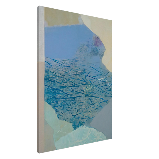 Kenzo Okada - Stream - Abstract Expressionism Canvas - 20x30 cm / 8x12 inches-canvas