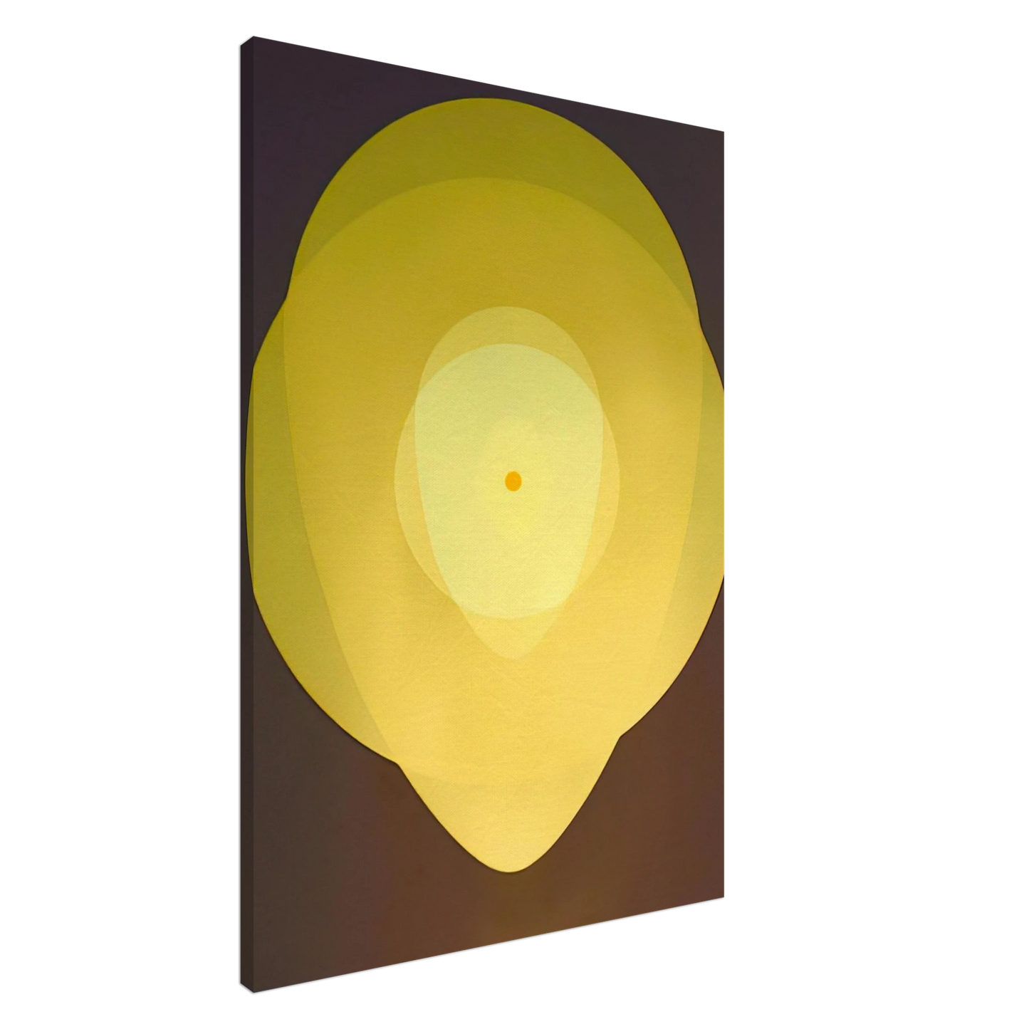 Clarence Holbrook Carter - Yellow Mandala - 1970 Canvas - 20x30 cm / 8x12 inches-canvas