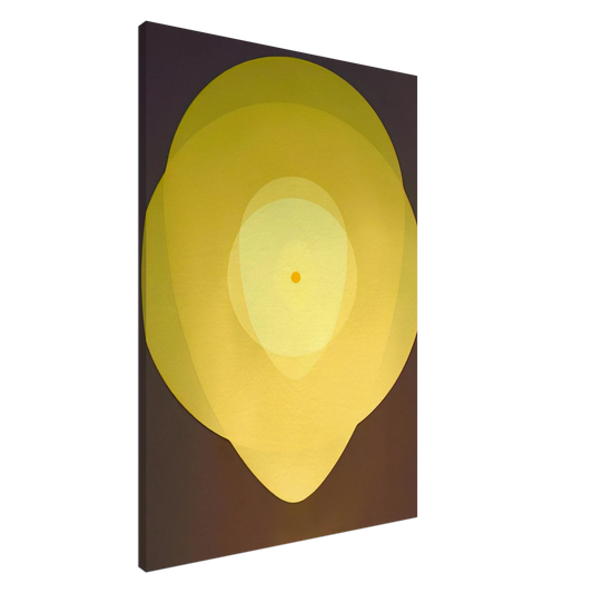 Clarence Holbrook Carter - Yellow Mandala - 1970 Canvas - 20x30 cm / 8x12 inches-canvas