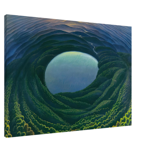 Gerardo Dottori - Lago umbro - 1942 Canvas - 20x30 cm / 8x12 inches-canvas