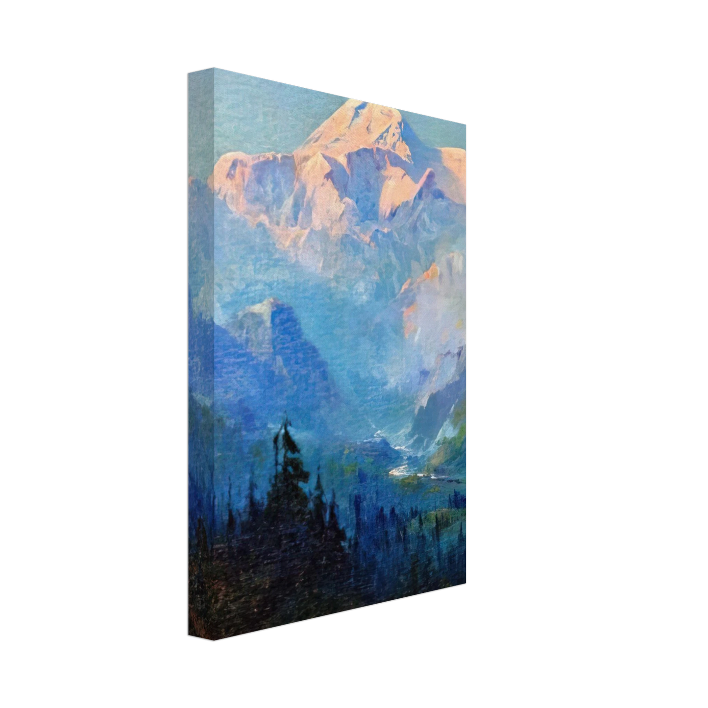 Sydney Laurence - Mount McKinley, Sunset - Romanticism Canvas - 40x60 cm / 16x24 inches-canvas