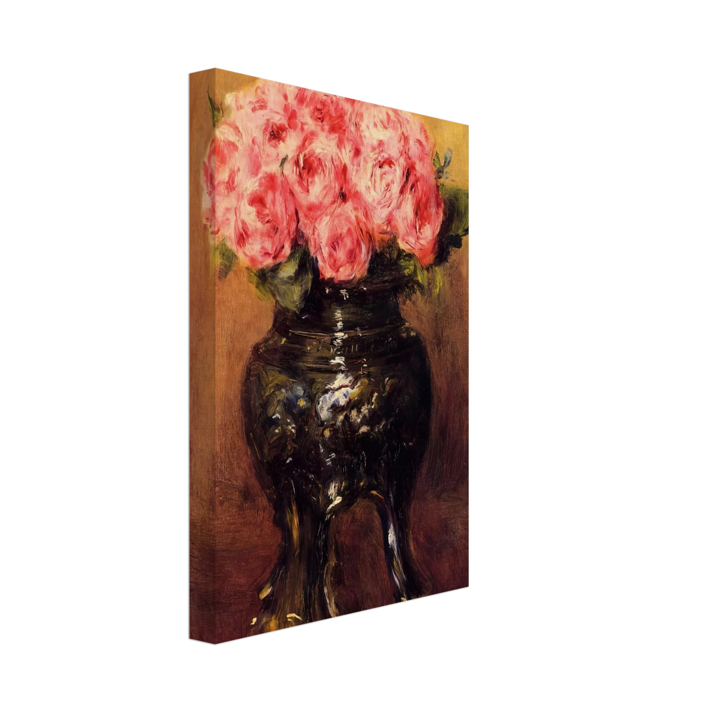 Pierre-Auguste Renoir - Roses in a China Vase Canvas - 70x100 cm / 28x40 inches-canvas