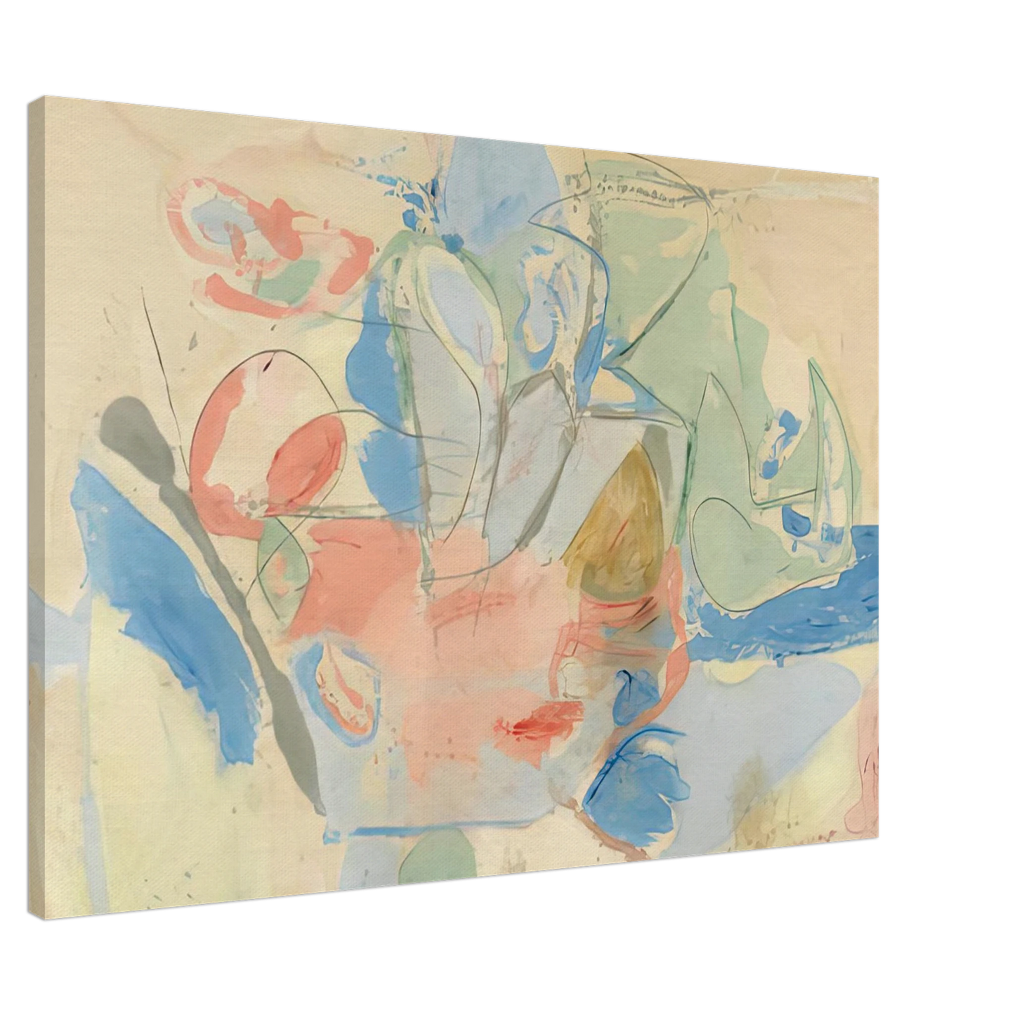 Helen Frankenthaler - Mountains and Sea, 1952- Canvas - 20x30 cm / 8x12 inches-canvas