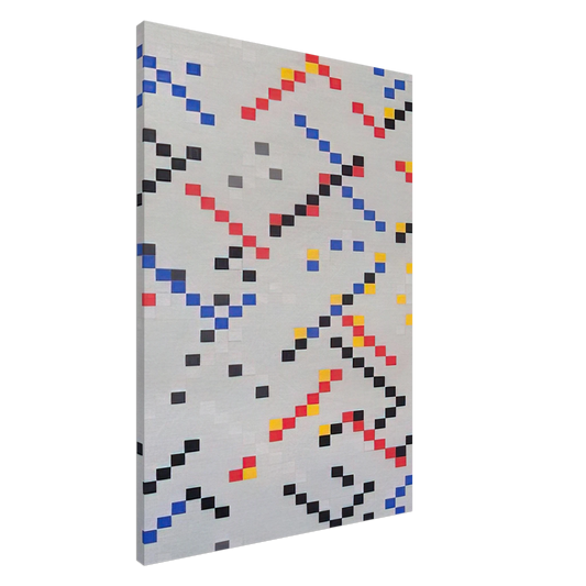 Leon Polk Smith - Inch Squares No. 3 - 1949 Canvas - 20x30 cm / 8x12 inches-canvas