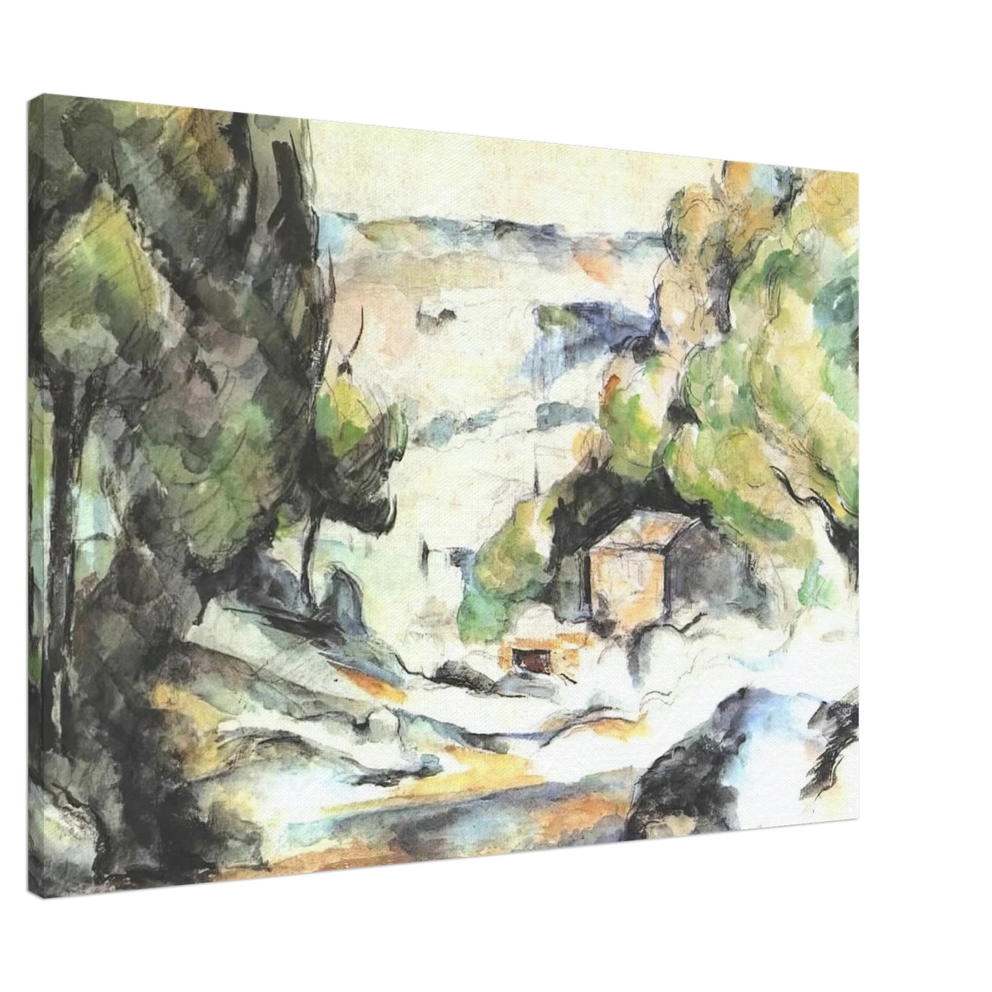 Paul Cezanne - Landscape in the Provence Canvas - 20x30 cm / 8x12 inches-canvas