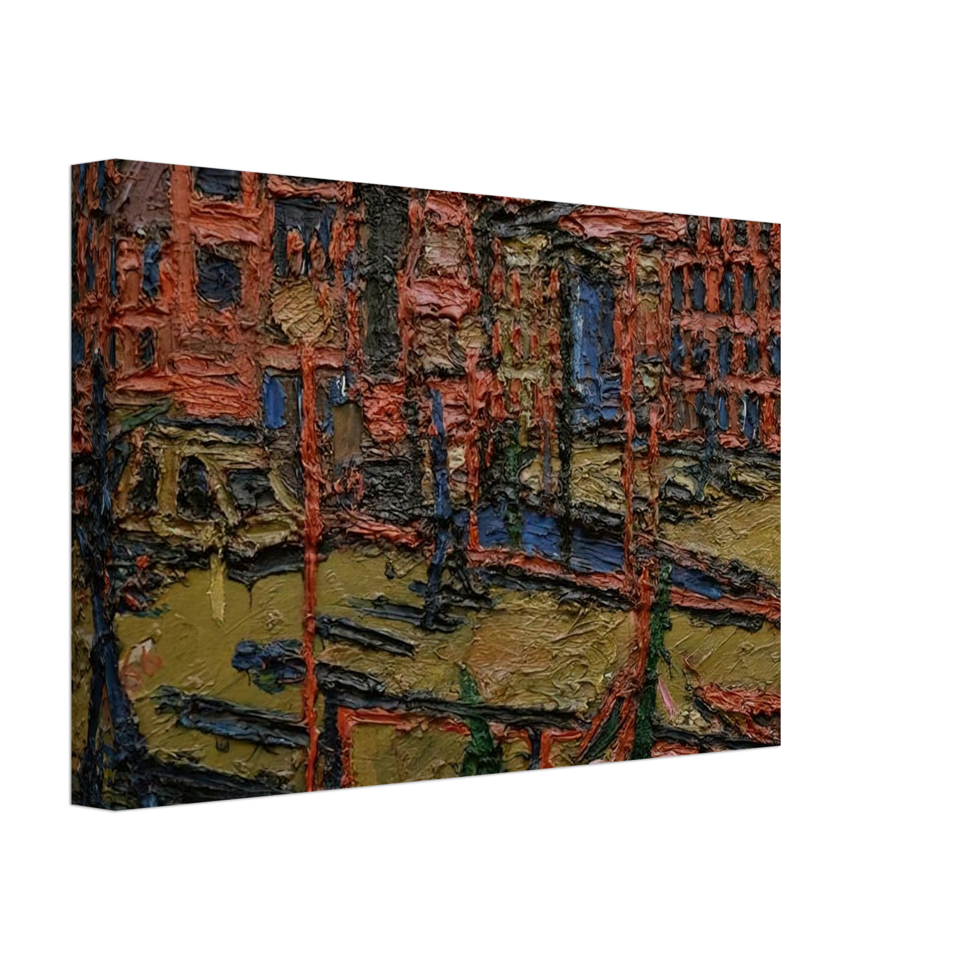 Frank Auerbach - BEHIND CAMDEN TOWN STATION SUMMER EVENING Canvas - 40x60 cm / 16x24 inches-canvas