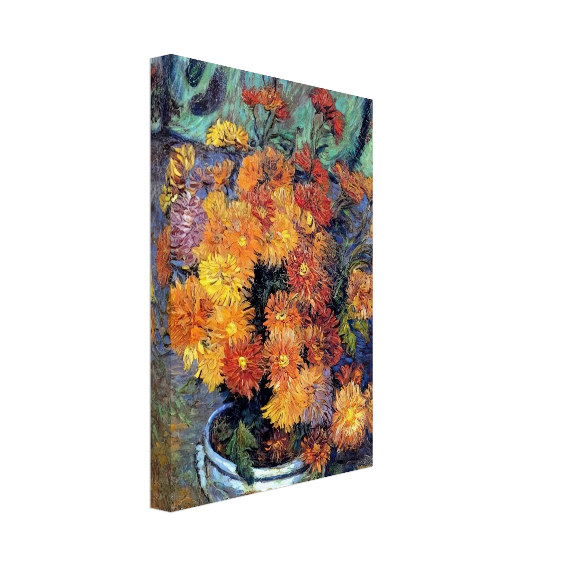 Armand Guillaumin - Vase de chrysanthemes - 1885 Canvas - 70x100 cm / 28x40 inches-canvas