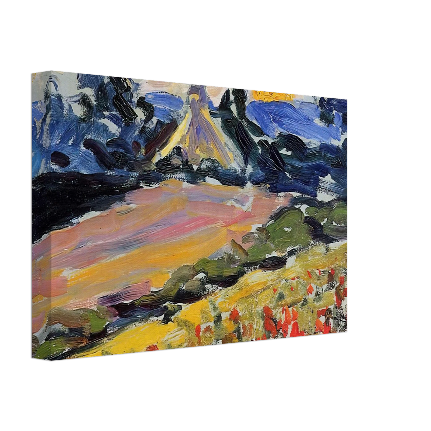 Henri-Edmond Cross - Landscape with Sunset Canvas - 40x60 cm / 16x24 inches-canvas