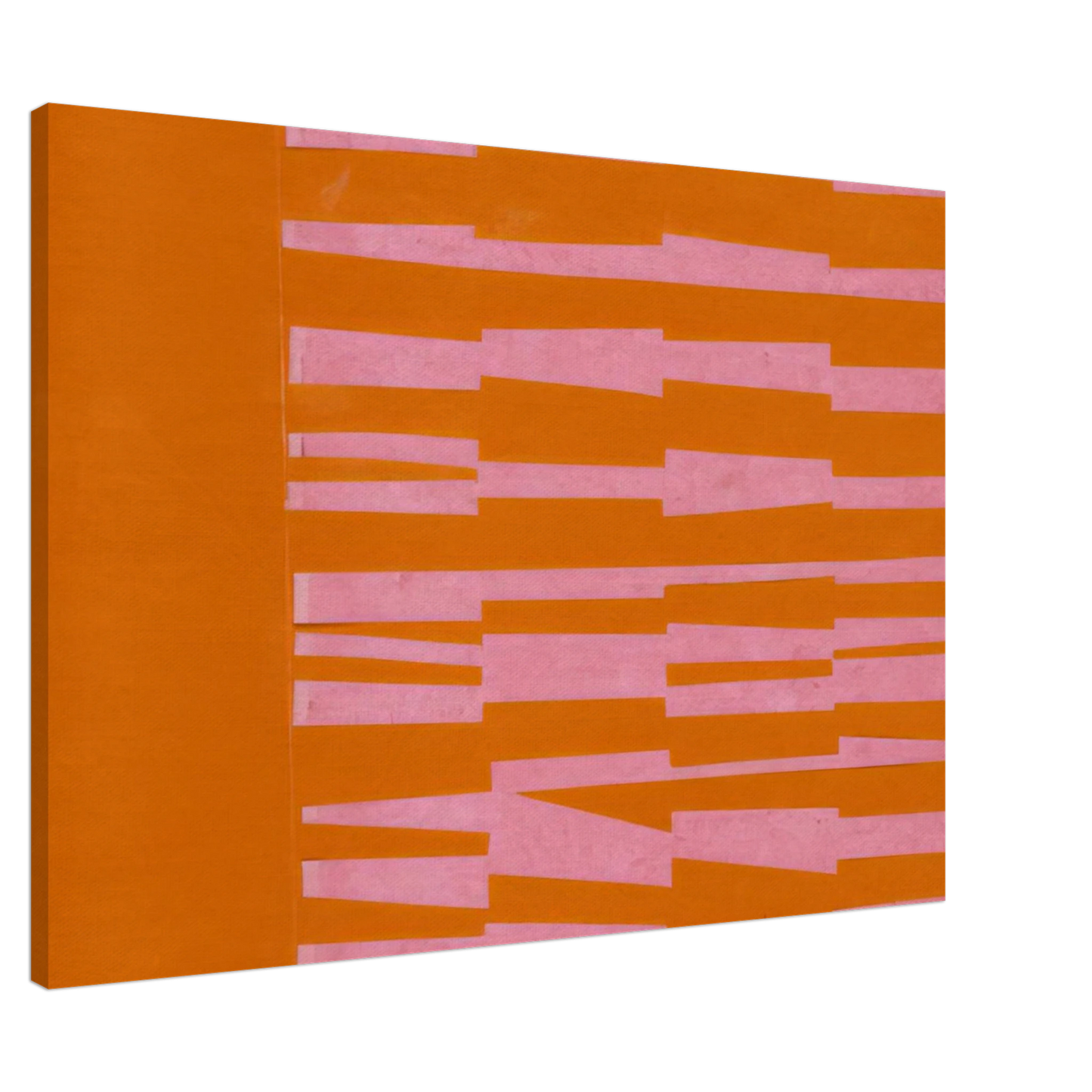 Ellsworth Kelly - Pink and Orange from the series Line Form Color Canvas - 20x30 cm / 8x12 inches-canvas