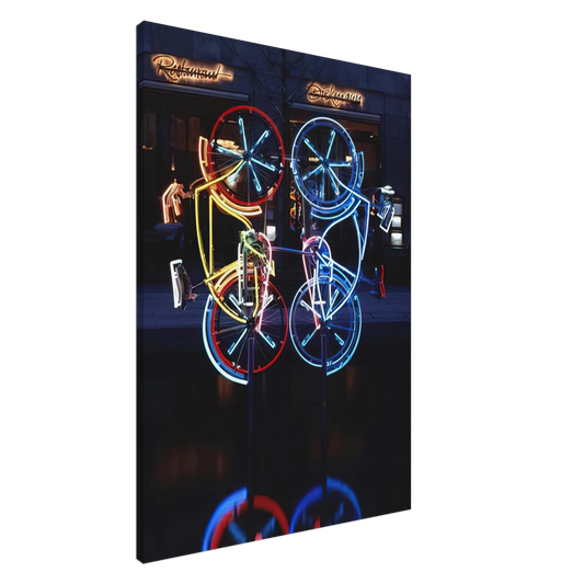 Robert Rauschenberg - RIDING BIKES 1998 Canvas - 20x30 cm / 8x12 inches-canvas