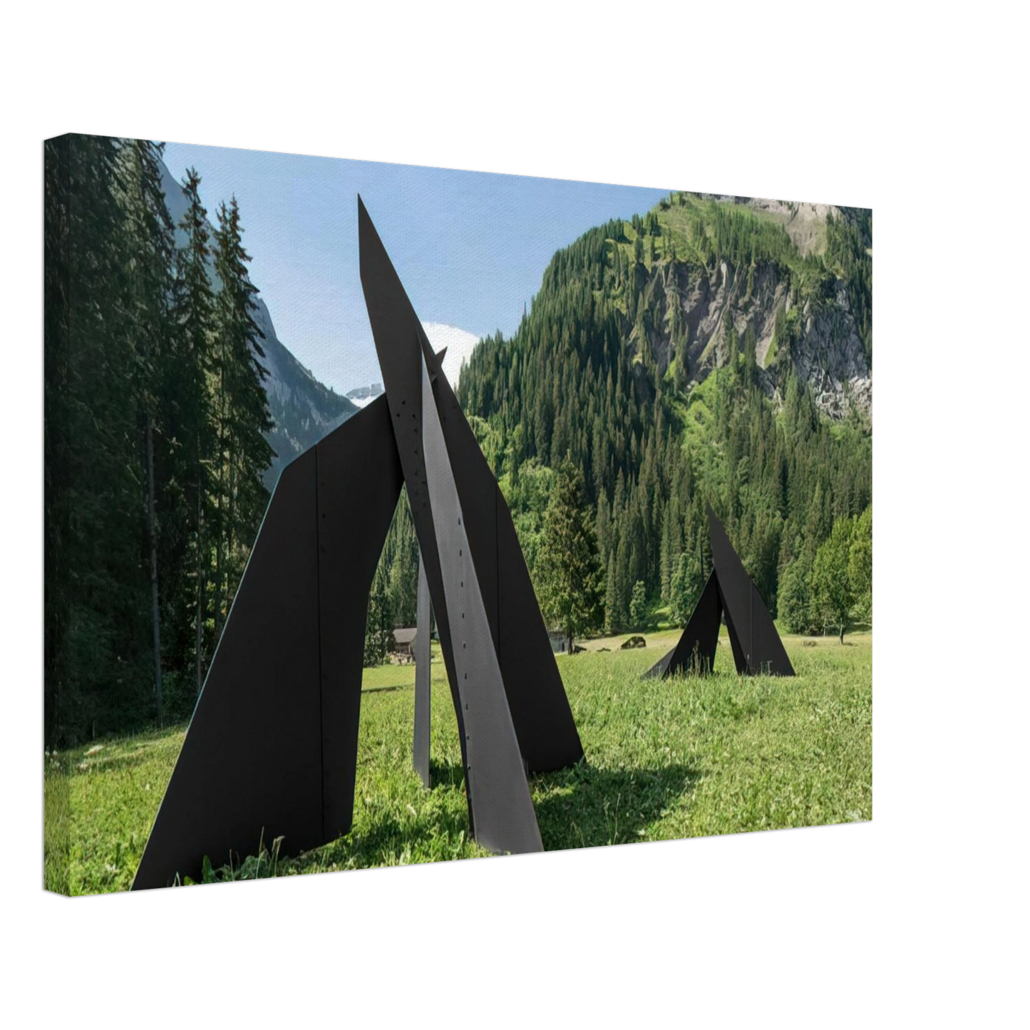 Alexander Calder - FOUR PLANES ESCARPE 1967 Canvas - 70x100 cm / 28x40 inches-canvas