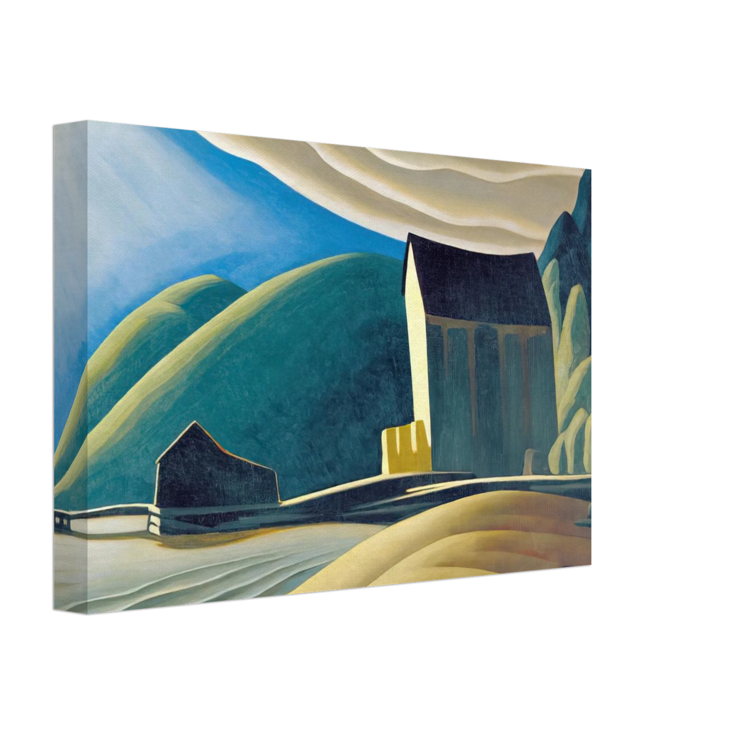 Lawren Harris - Ice House, Coldwell, Lake Superior - 1923 Canvas - 40x60 cm / 16x24 inches-canvas