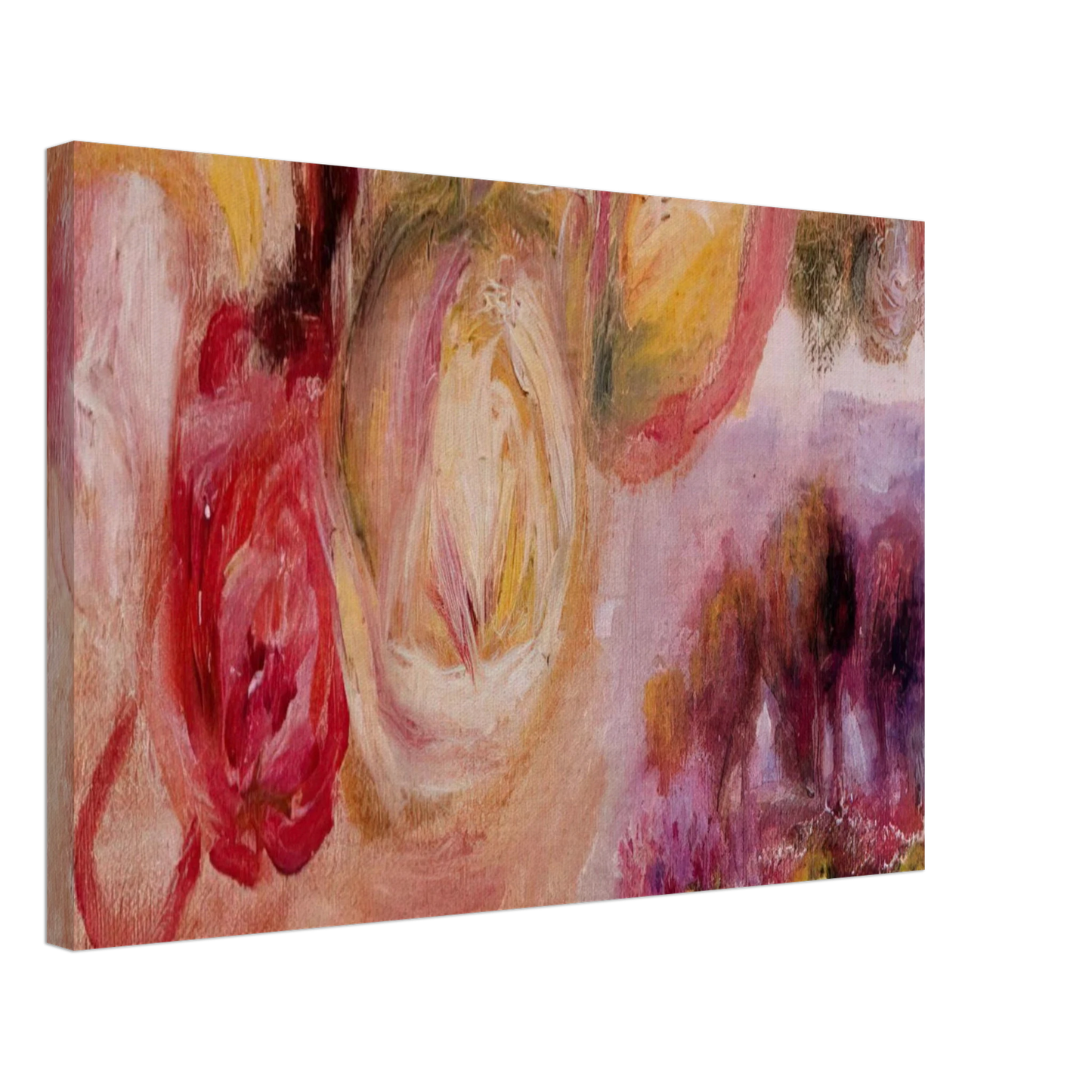 Pierre-Auguste Renoir - Roses with a Landscape Canvas - 40x60 cm / 16x24 inches-canvas