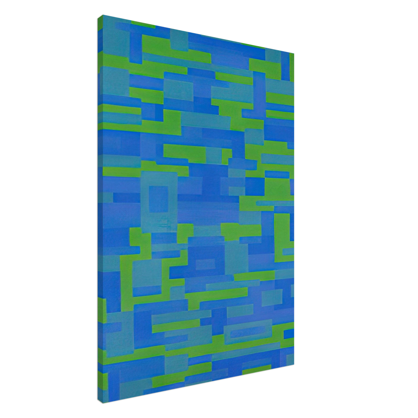 Ad Reinhardt - Blue-Green Painting - 1948 Canvas - 20x30 cm / 8x12 inches-canvas