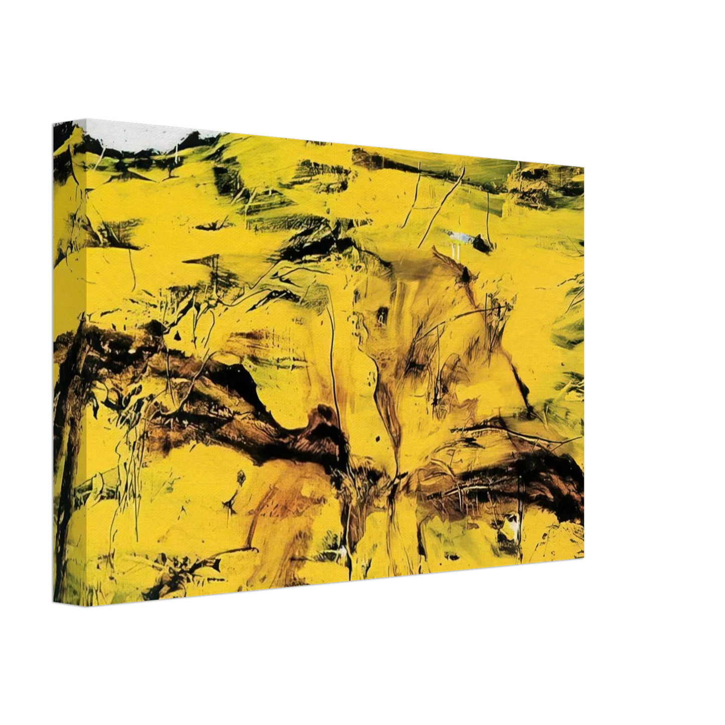 Emil Schumacher - Gorim II - 1995 Canvas - 40x60 cm / 16x24 inches-canvas