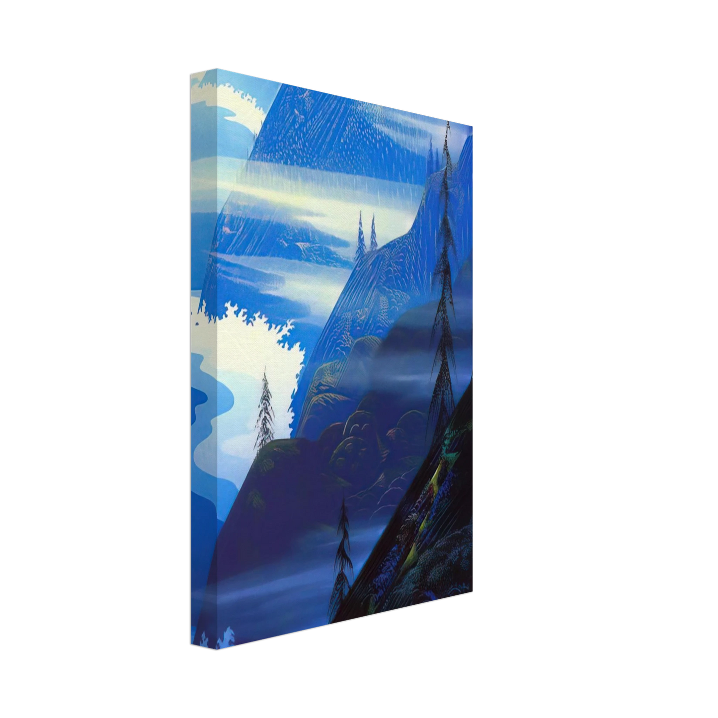 Eyvind Earle - Stardust blue Canvas - 40x60 cm / 16x24 inches-canvas