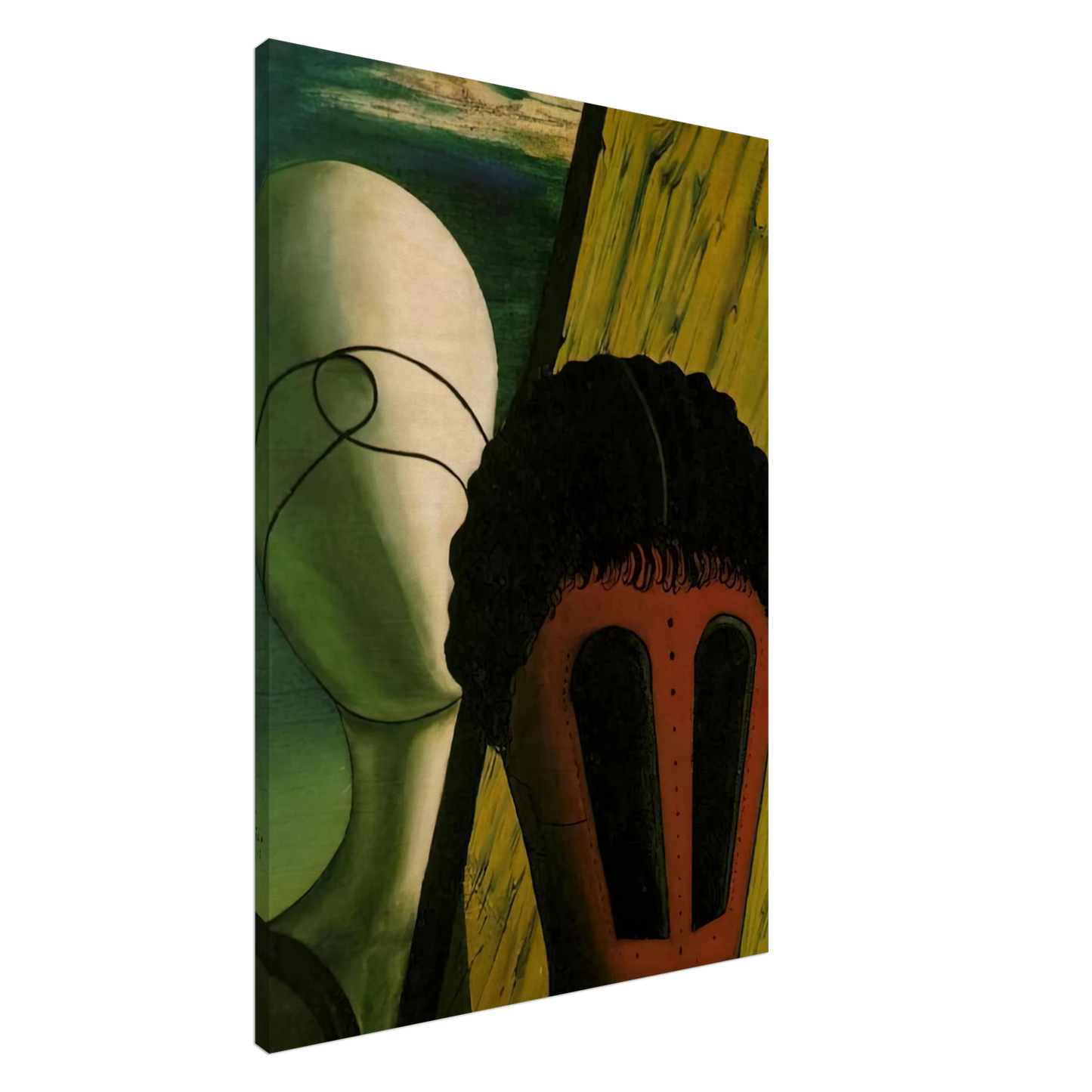 Giorgio de Chirico - TWO HEADS 1918 Canvas - 20x30 cm / 8x12 inches-canvas