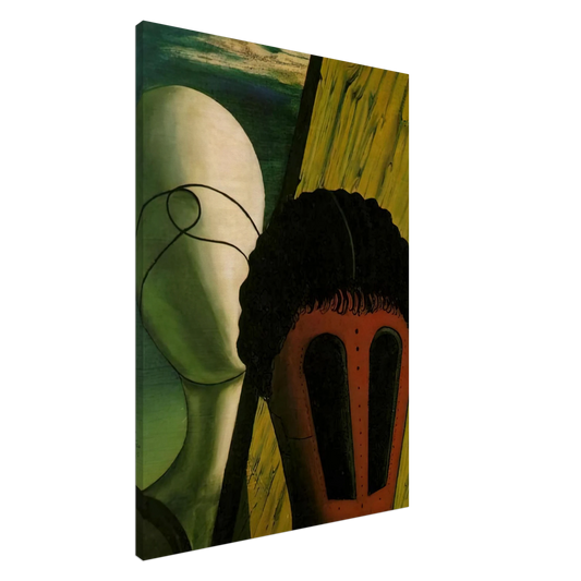 Giorgio de Chirico - TWO HEADS 1918 Canvas - 20x30 cm / 8x12 inches-canvas