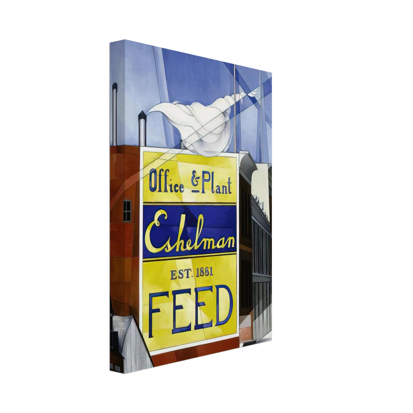 Charles Demuth - Buildings, Lancaster - 1930 Canvas - 70x100 cm / 28x40 inches-canvas