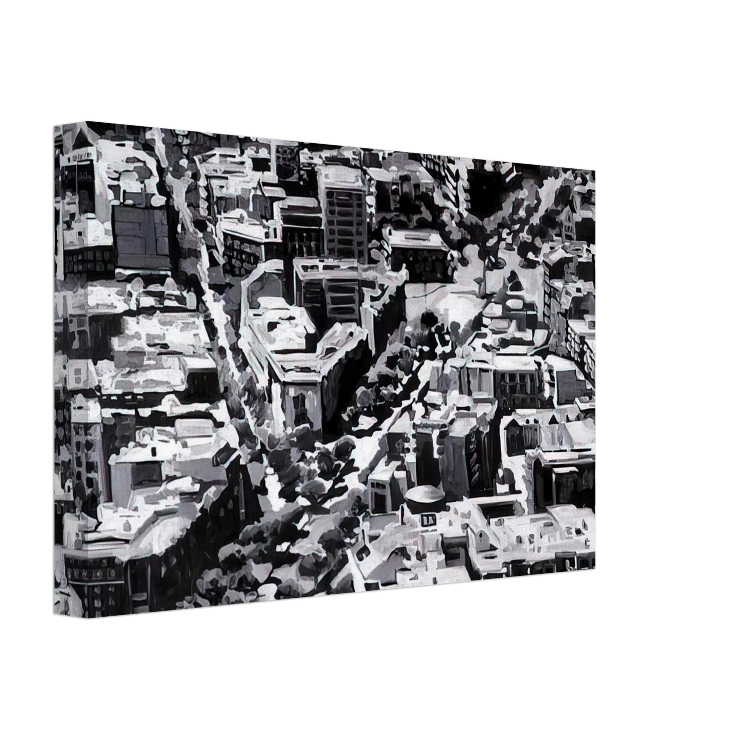 Gerhard Richter - TOWNSCAPE MADRID Canvas - 40x60 cm / 16x24 inches-canvas