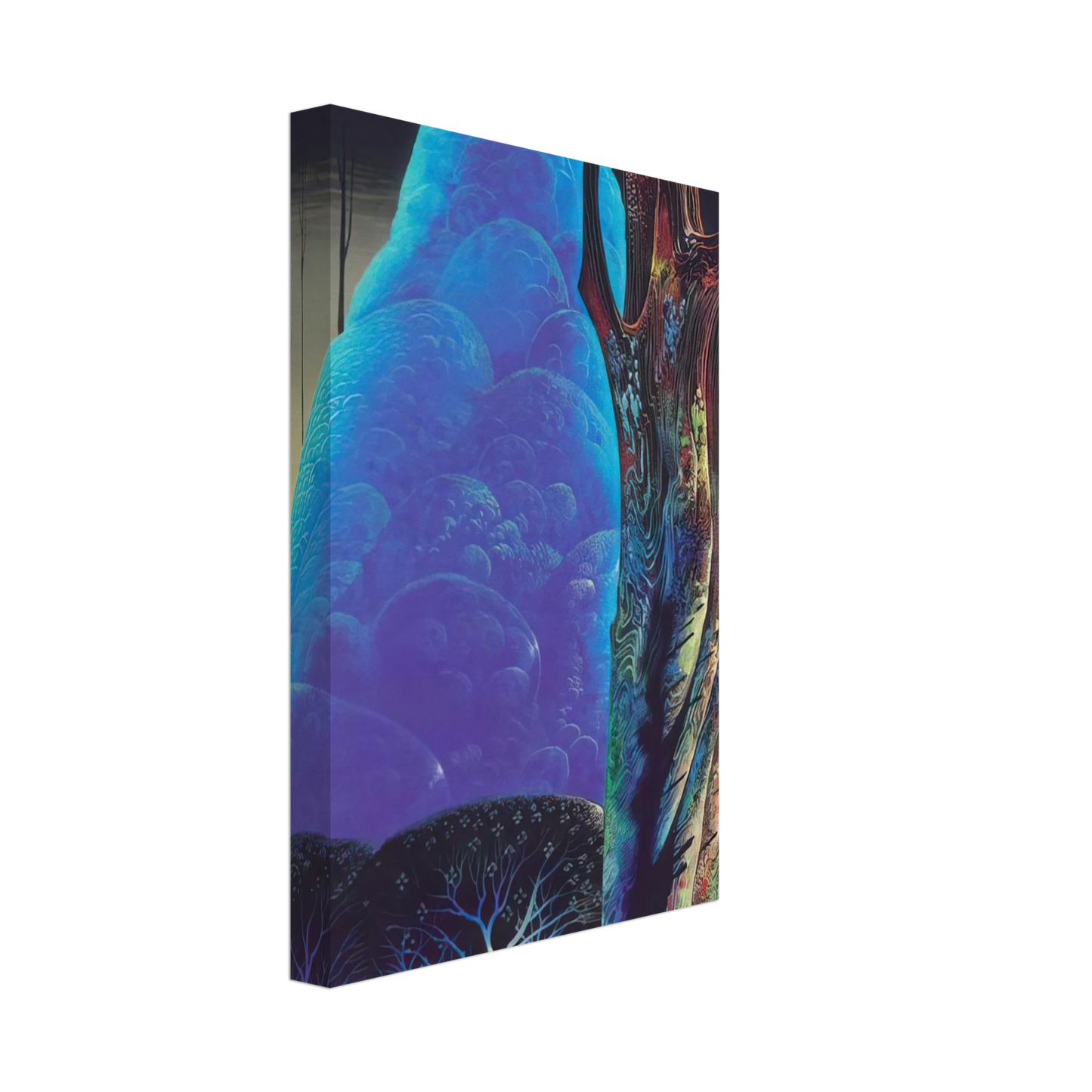 Eyvind Earle - Blue Nocturne Canvas - 40x60 cm / 16x24 inches-canvas