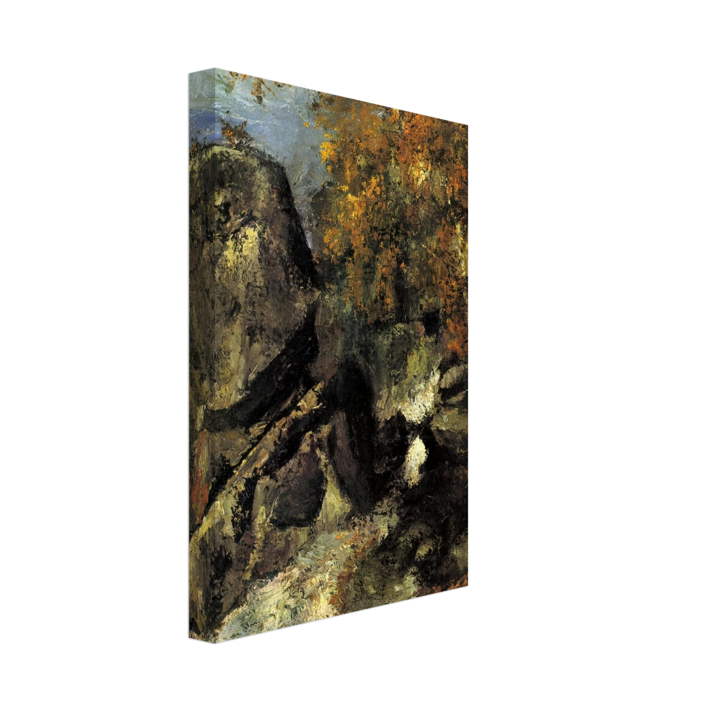 Paul Cezanne - Rock in the Forest of Fontainbleau Canvas - 40x60 cm / 16x24 inches-canvas