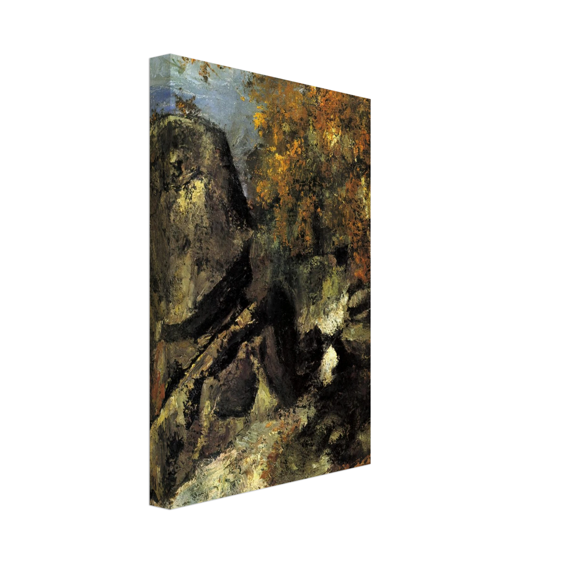 Paul Cezanne - Rock in the Forest of Fontainbleau Canvas - 40x60 cm / 16x24 inches-canvas
