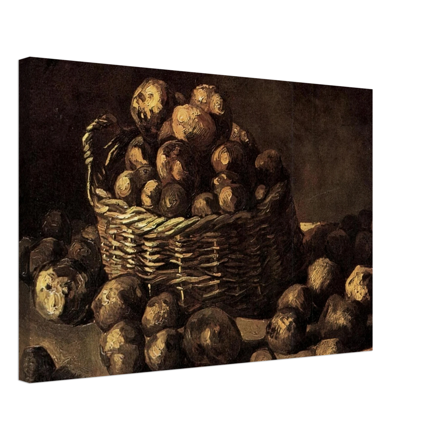 Vincent van Gogh - Basket of Potatoes Canvas - 40x60 cm / 16x24 inches-canvas
