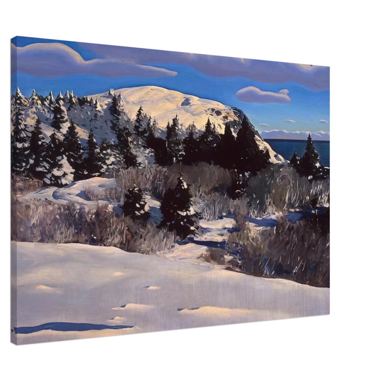 Rockwell Kent - Maine Headland, Winter Canvas - 20x30 cm / 8x12 inches-canvas