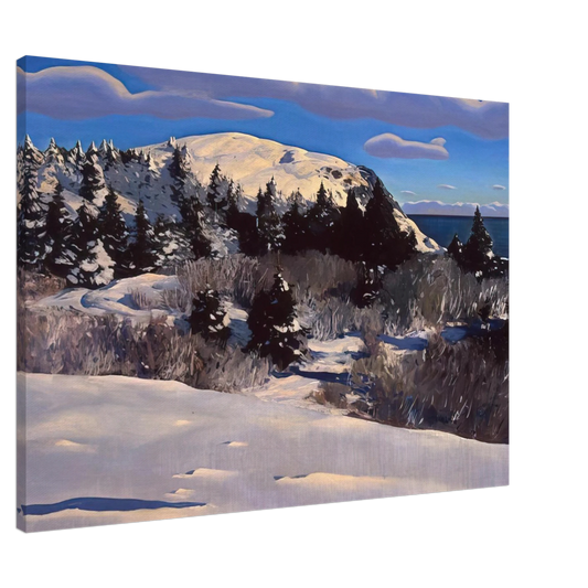 Rockwell Kent - Maine Headland, Winter Canvas - 20x30 cm / 8x12 inches-canvas