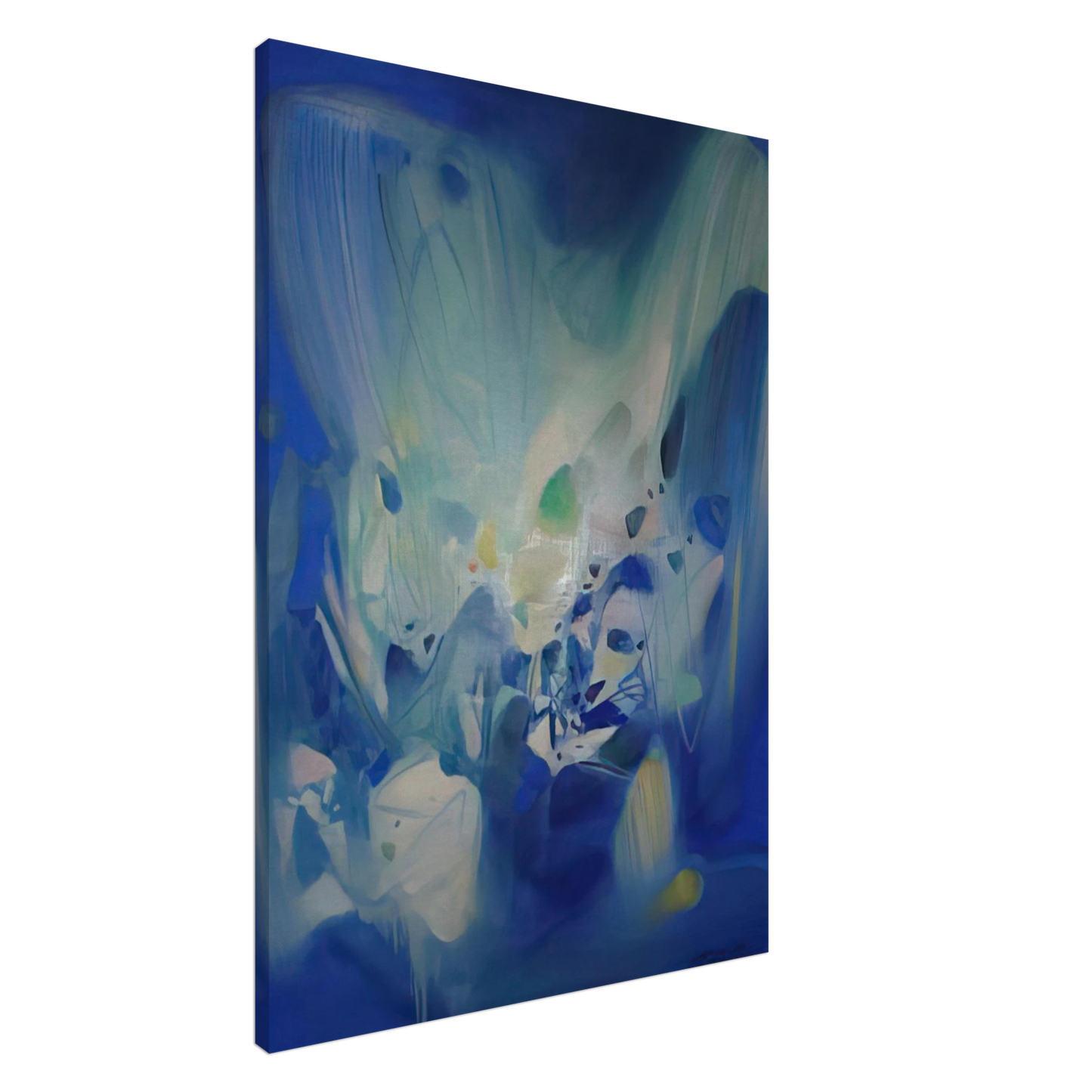 Chu teh Chun - DOMINANT BLEU 1990 Canvas - 20x30 cm / 8x12 inches-canvas