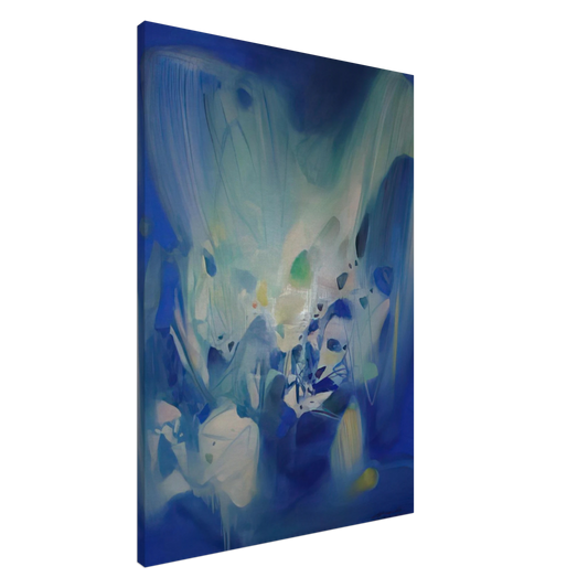 Chu teh Chun - DOMINANT BLEU 1990 Canvas - 20x30 cm / 8x12 inches-canvas