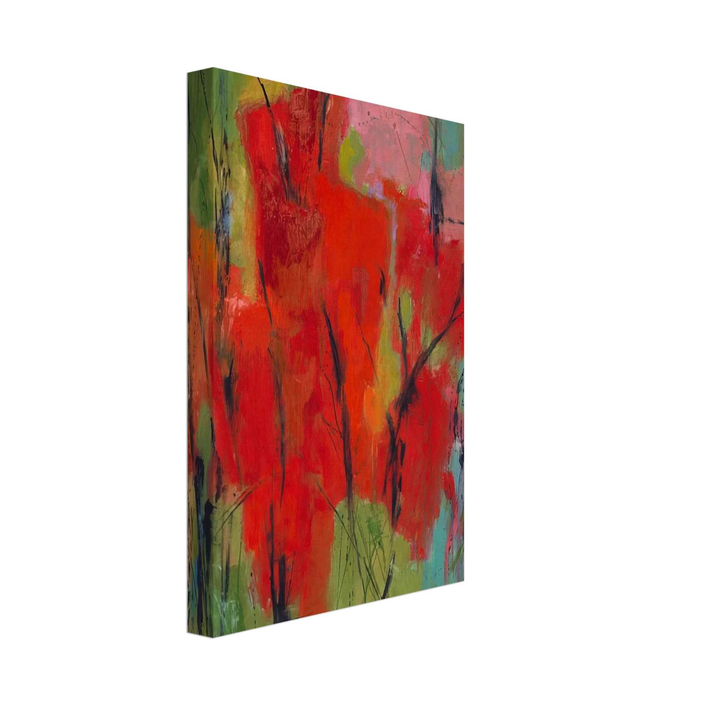 Alma Woodsey Thomas - RED ABSTRACTION 1960 Canvas - 40x60 cm / 16x24 inches-canvas