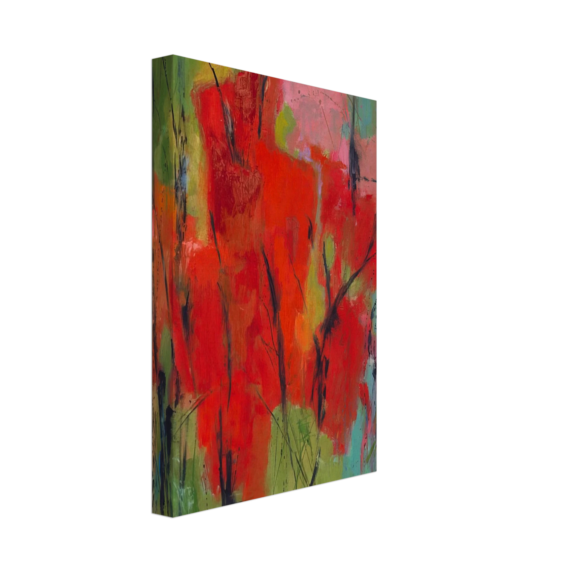 Alma Woodsey Thomas - RED ABSTRACTION 1960 Canvas - 40x60 cm / 16x24 inches-canvas