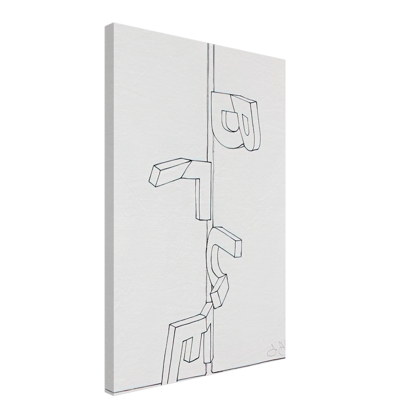 Jasper Johns - BENT BLUE 1971 Canvas - 40x60 cm / 16x24 inches-canvas