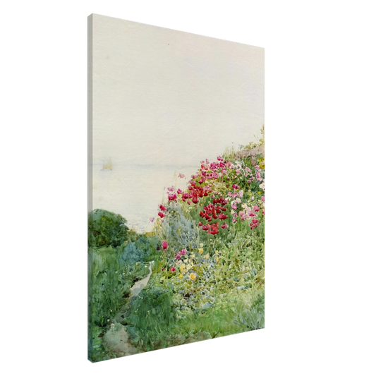 Childe Hassam - Field of Poppies, Isles of Shaos, Appledore Canvas - 20x30 cm / 8x12 inches-canvas