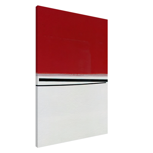 Victor Pasmore - SQUARE MOTIF IN WHITE AND INDIAN RED 1960 Canvas - 20x30 cm / 8x12 inches-canvas