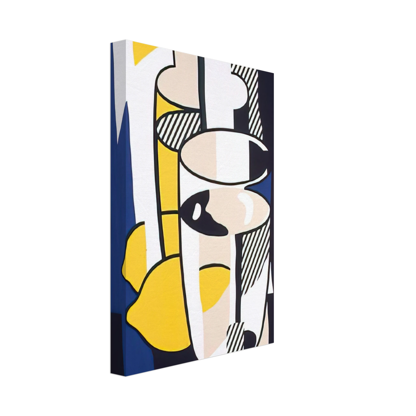 Roy Lichtenstein - GLASS AND LEMON IN A MIRROR 1974 Canvas - 70x100 cm / 28x40 inches-canvas