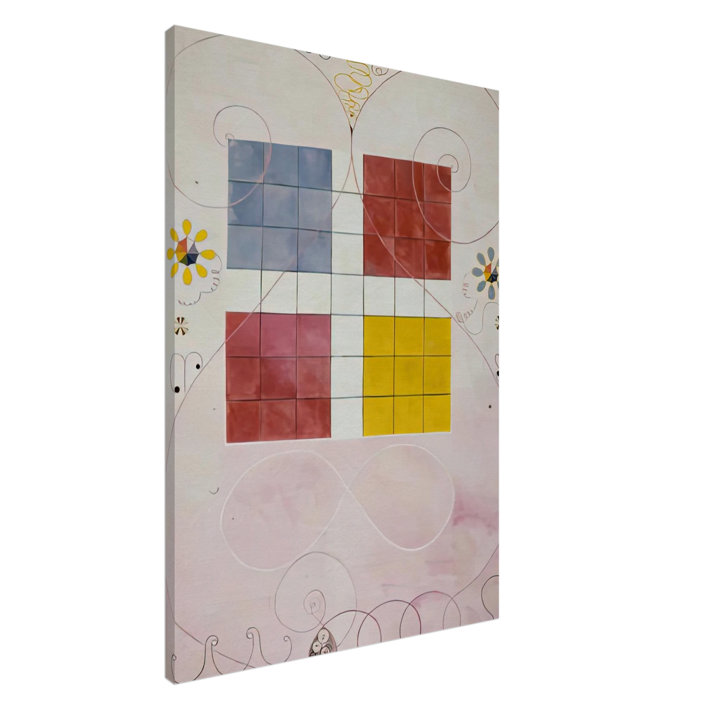 Hilma af Klint - DE TIO ST RSTA N 10 ALDERDOMEN 1907 Canvas - 20x30 cm / 8x12 inches-canvas