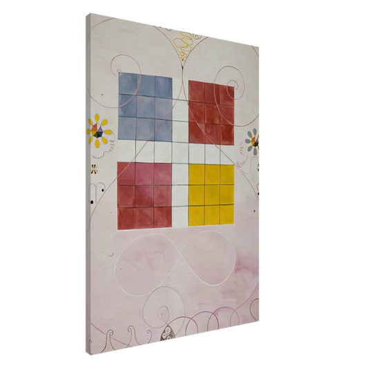 Hilma af Klint - DE TIO ST RSTA N 10 ALDERDOMEN 1907 Canvas - 20x30 cm / 8x12 inches-canvas