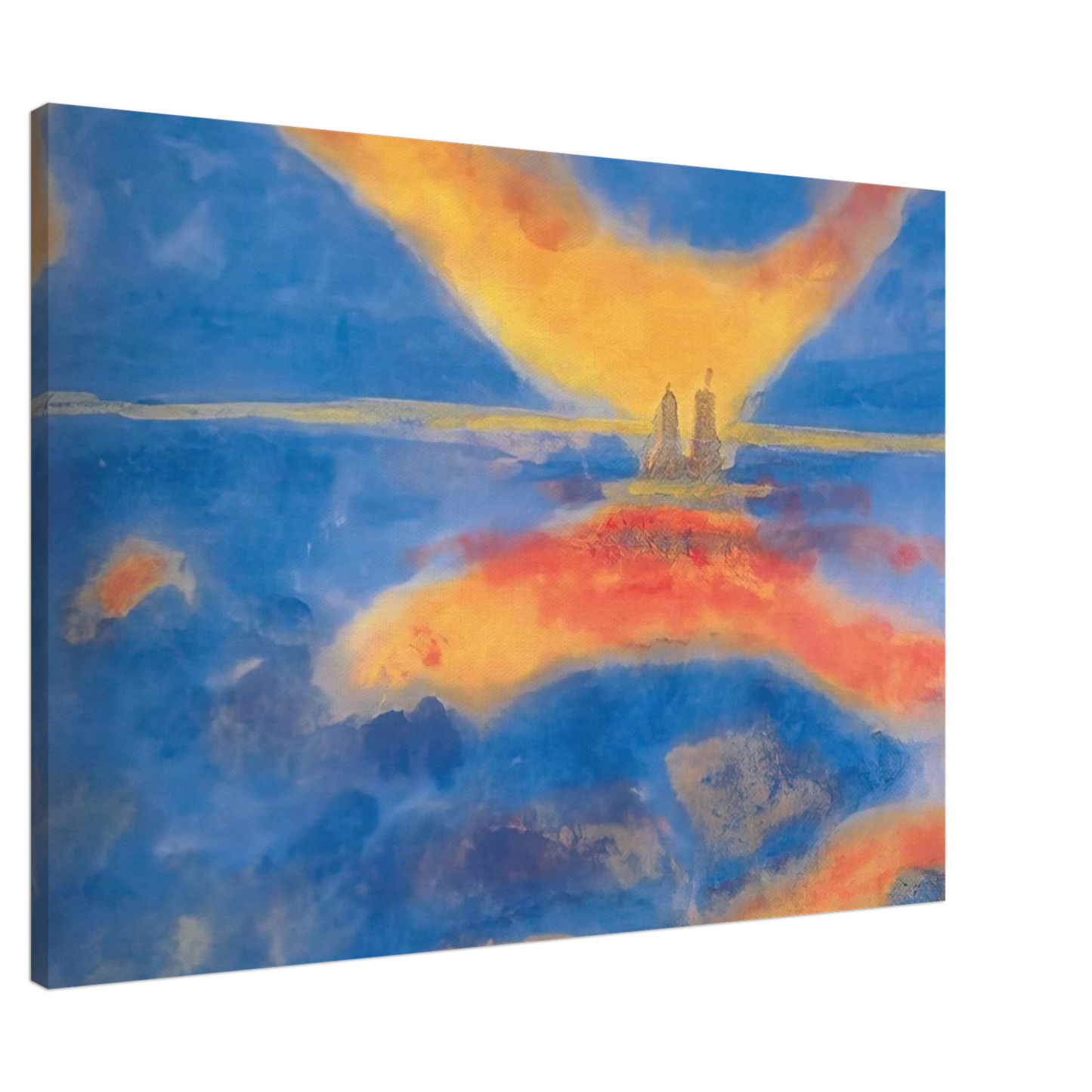 Emil Nolde - Sunrise at the sea Canvas - 20x30 cm / 8x12 inches-canvas