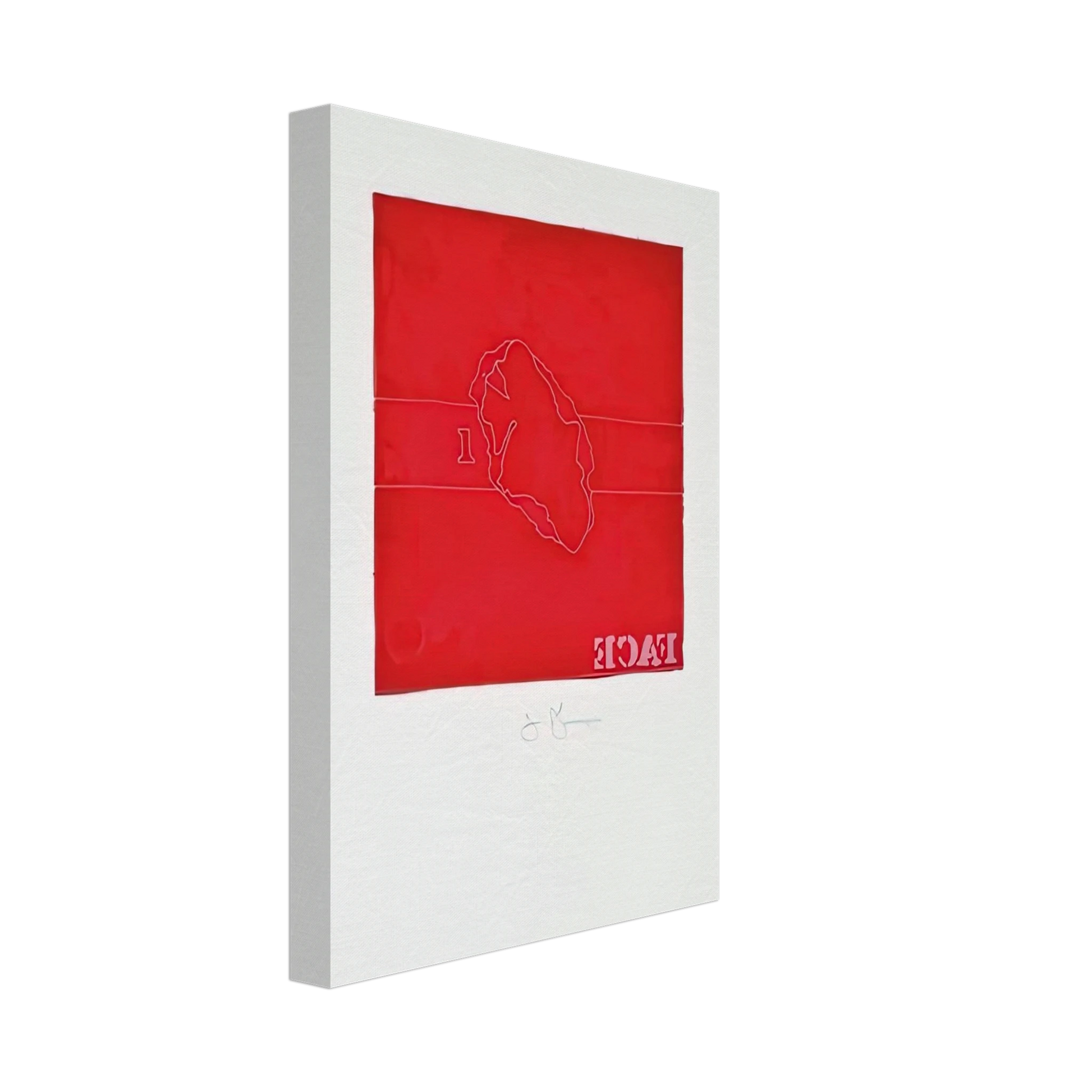 Jasper Johns - FACE CASTS FROM UNTITLED SERIES 1974 Canvas - 70x100 cm / 28x40 inches-canvas