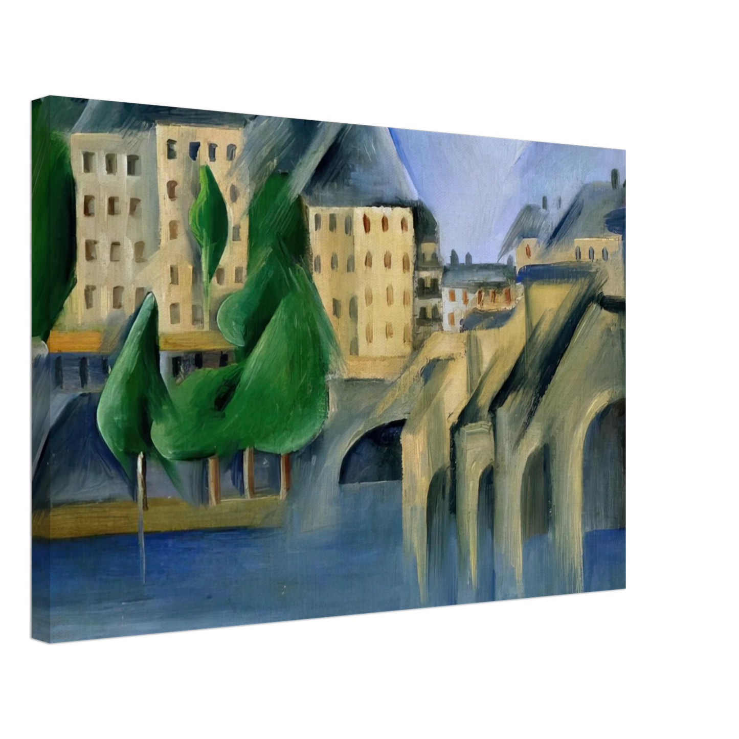 Tarsila do Amaral - New Bridge Canvas - 40x60 cm / 16x24 inches-canvas