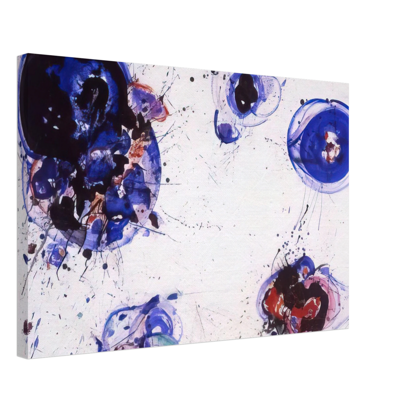 Sam Francis - Blue and Red Balls Canvas - 40x60 cm / 16x24 inches-canvas