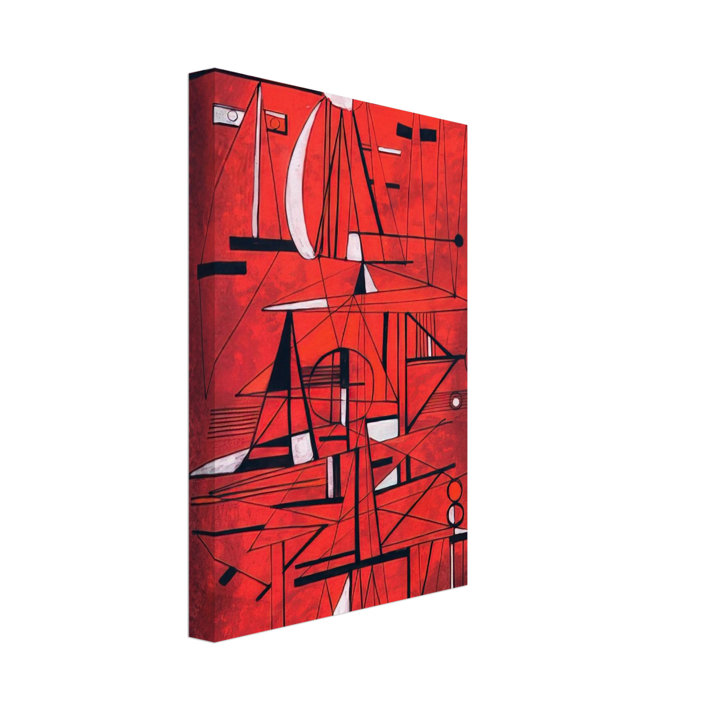 Rene Portocarrero - COMPOSITION 1952 Canvas - 40x60 cm / 16x24 inches-canvas