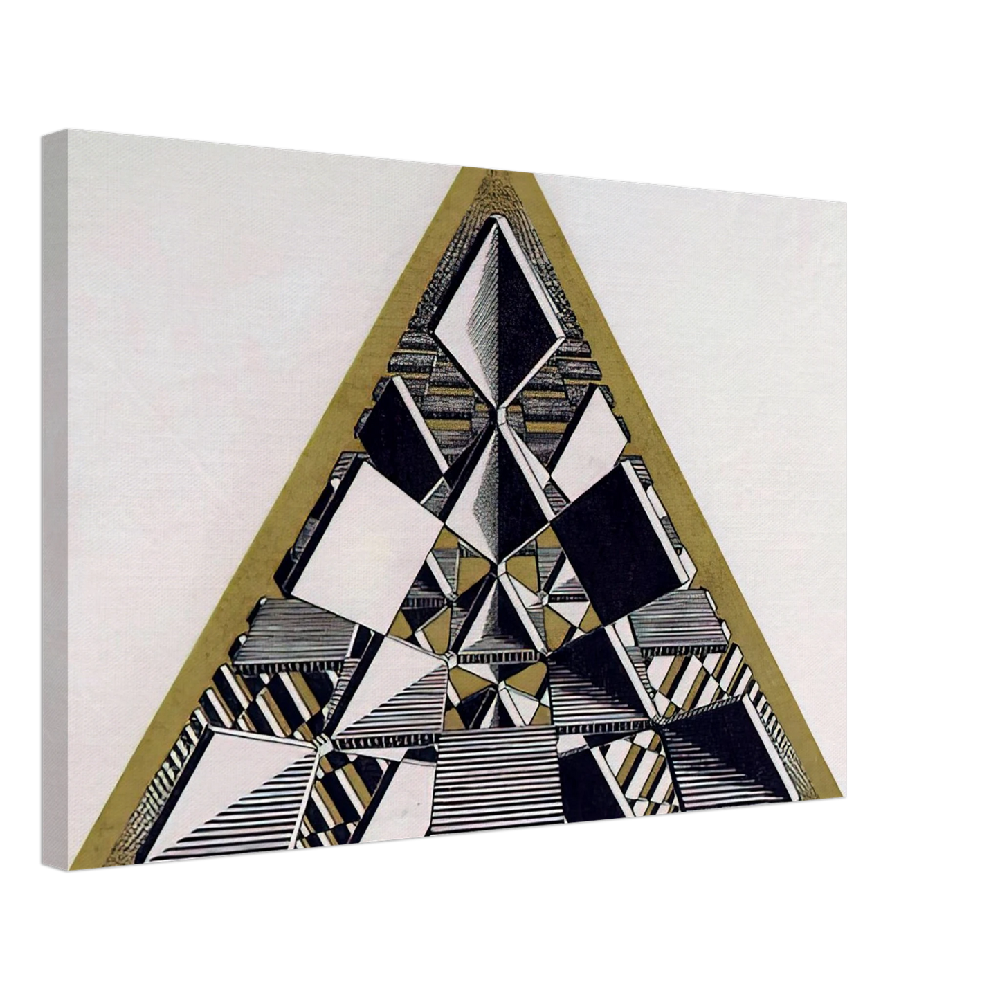 MC Escher - THREE INTERSECTING PLANES COLOUR Canvas - 70x100 cm / 28x40 inches-canvas